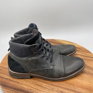 Bullboxer Paco Boots Mens Size 10 Black Leather Casual Comfort Going Out Preppy